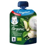 Пюре, Gerber (Гербер) 90 г Органик яблоко с йогуртом и злаками с 8 мес мягк. упак.