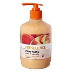 Крем-мыло, Fresh Juice (Фреш Джус) 460 мл Персик и магнолия с персиковым маслом флакон с дозатором