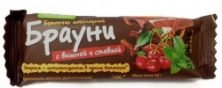 Батончик Брауни шоколадный с вишней и стевией 50 г