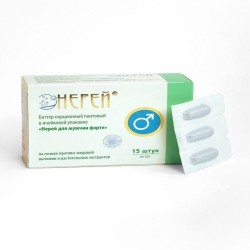 Свечи пантовые, 1 г 15 шт Нерей форте для мужчин кремы интимные твердые (баттер порционный)