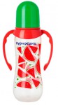 Бутылочка для кормления, Курносики 250 мл арт. 11049 Фрукты с ручками и двумя силиконовыми сосками