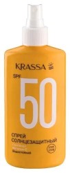 Спрей солнцезащитный Krassa водостойкий SPF 50 с пантенолом и витамином Е 150 мл